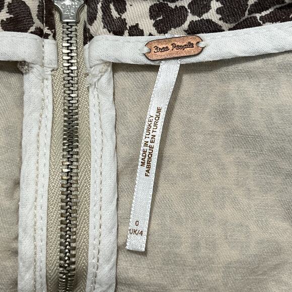 Free People Skirt Womens 0 Cheetah Print Club Party Short Mini Stretch - Picture 4 of 10